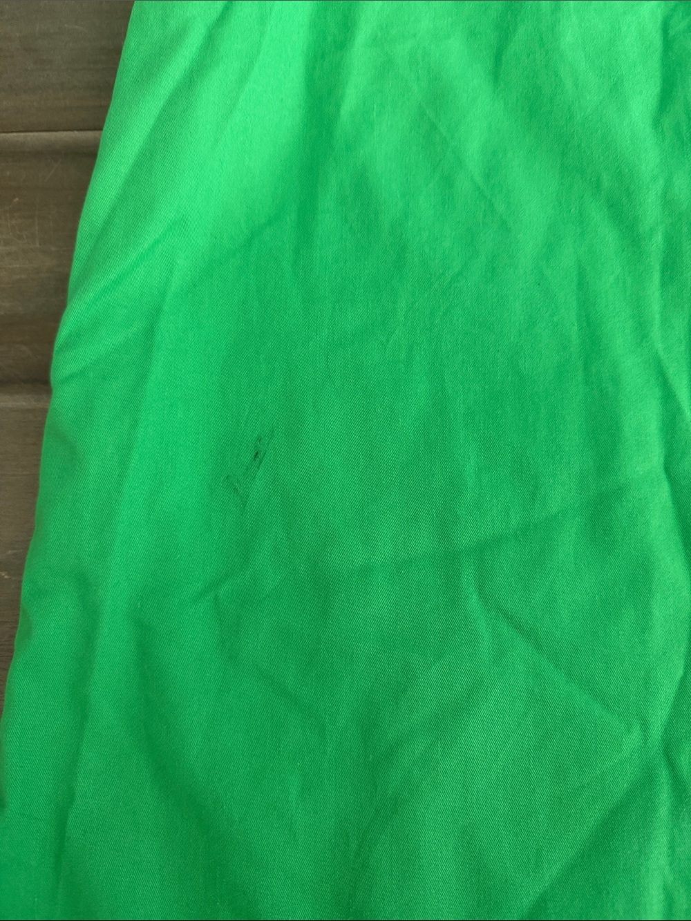 Official Vintage Kawasaki Men's Short Sleeve Logo Work Shirt - Bright Green - Picture 3 of 5